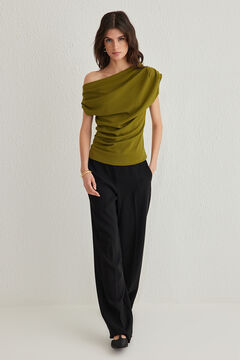 Trendyol Top manga corta asim&eacute;trico