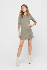 Springfield Short dress with 3/4-length sleeves blanc