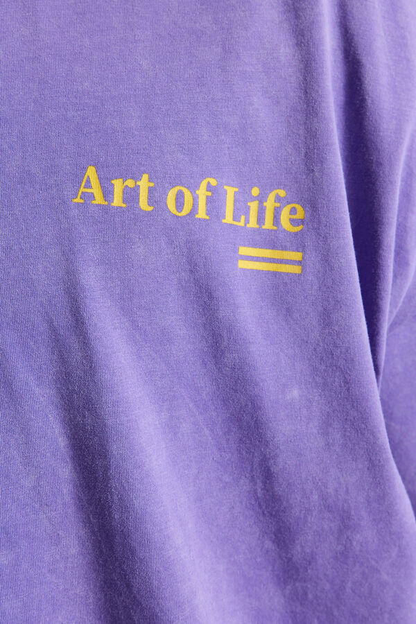 Trendyol Camiseta oversize manga corta morado/lila