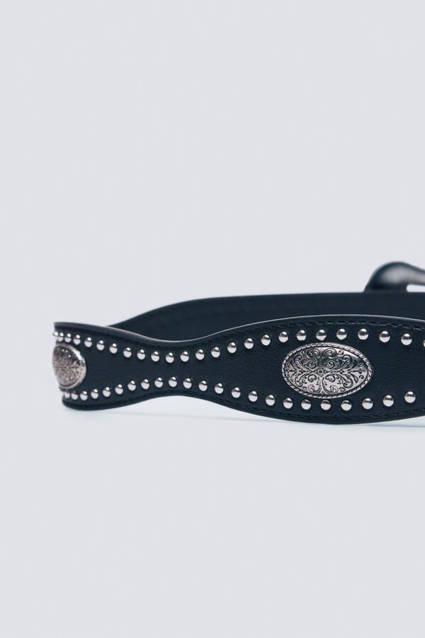 Springfield Studded cowboy belt black