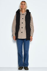 Springfield Long quilted gilet crna