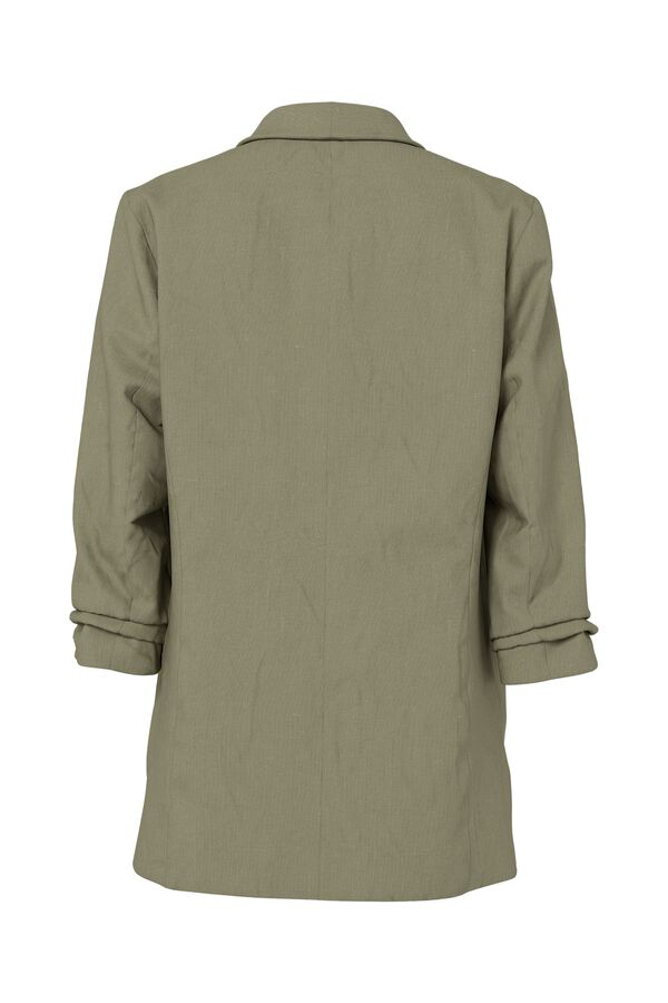 Pieces 3/4 sleeve blazer green