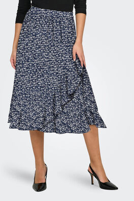 Falda midi volante