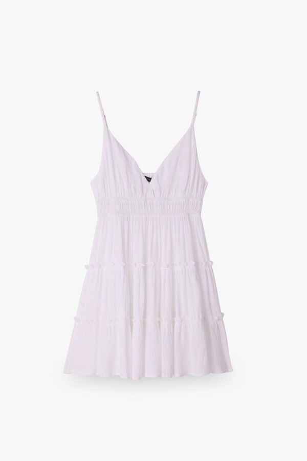 Balmohk Rustic mini dress white
