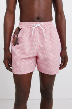 Springfield Fato de banho estampado geom&eacute;trico bolso fecho-&eacute;clair