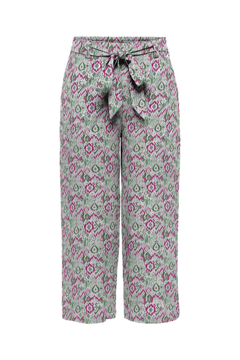 PRINTED PALAZZO TROUSERS - Pink