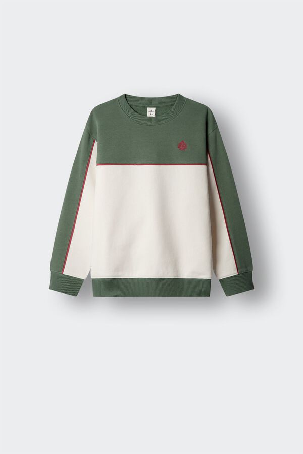 Springfield Kids Kids' horizontal-cut and sewn sweatshirt green