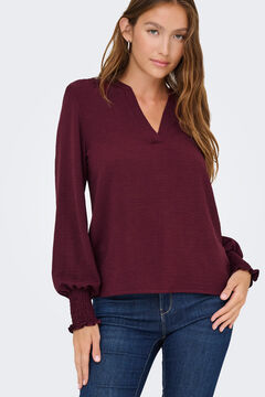 Only Blusa manga larga frunces