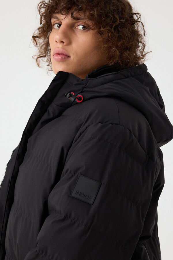 Inside Parka Con Capucha negro
