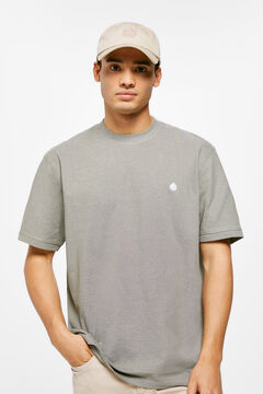 Springfield Oxford-Piqué-T-Shirt grau