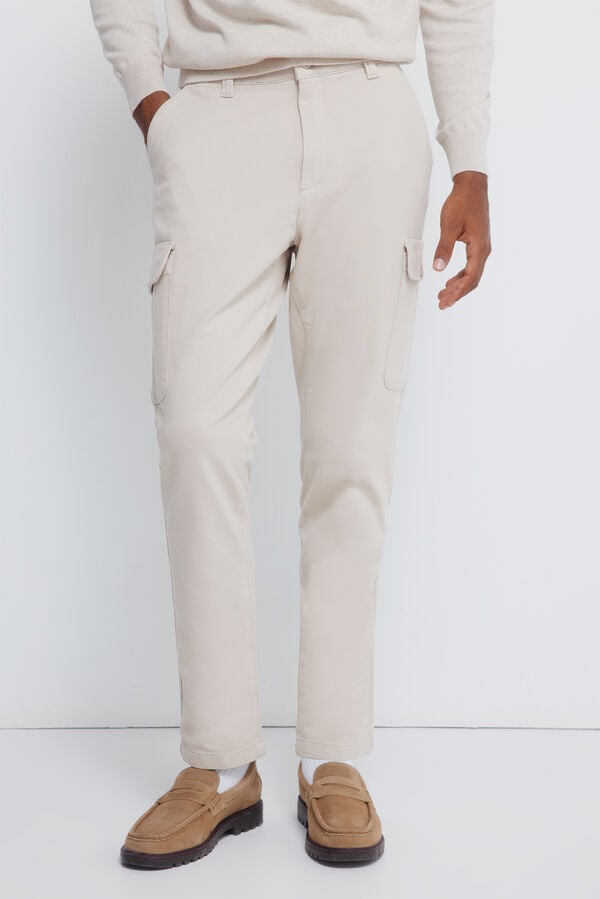Springfield Pantalón cargo comfort fit beige