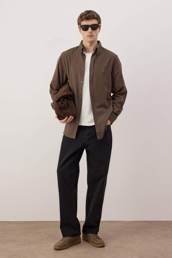 Trendyol Camisa de algod&oacute;n con cierre de botones beige