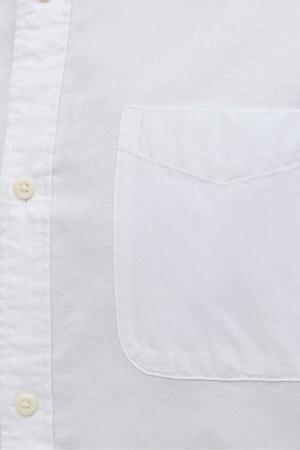 JJ REBEL Camisa oxford manga corta blanco