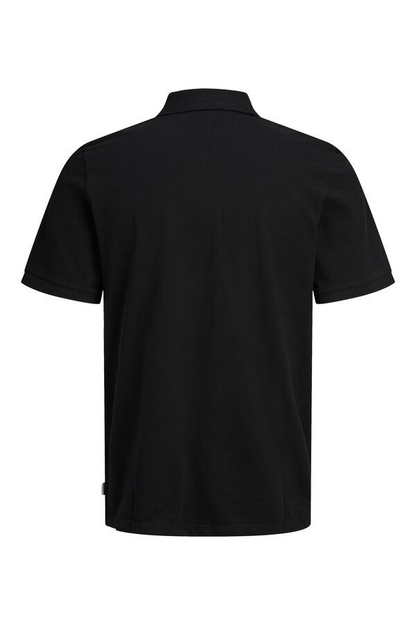 Jack & Jones Jersey-knit regular fit polo shirt black