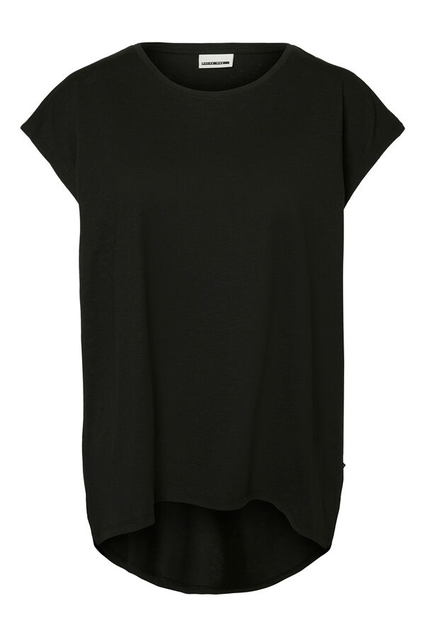Noisy May Camiseta de manga corta con cuello redondo negro
