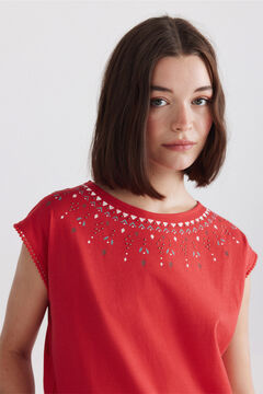Springfield Sleeveless polka-dot T-shirt