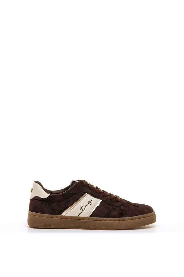 MTNG Metallic casual sneakers nude