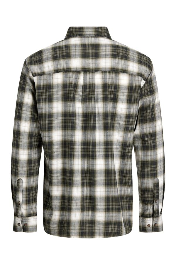 Jack & Jones Junior 100% cotton flannel shirt green
