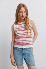 Springfield Striped knit top red