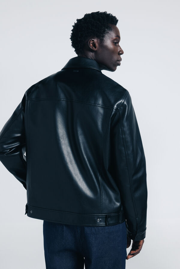 Springfield Faux leather jacket black