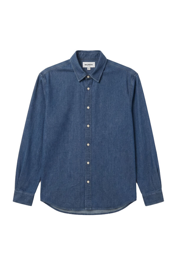 Balmohk Denim classic collar shirt blue