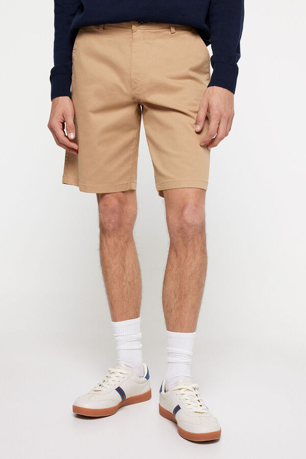 Springfield Coloured comfort fit Bermuda shorts medium beige