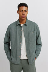 Springfield Linen overshirt with pocket beige