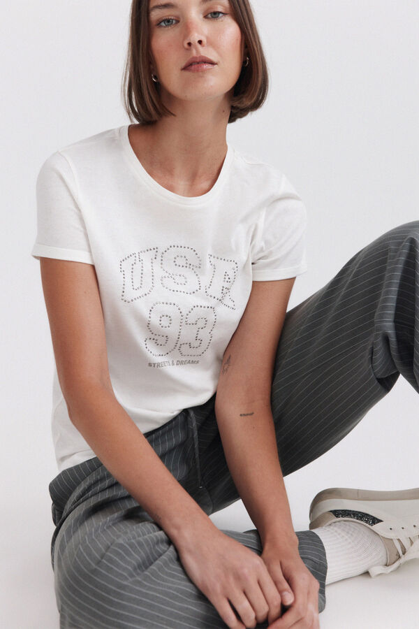 Springfield T-shirt de manga curta Brooklyn branco