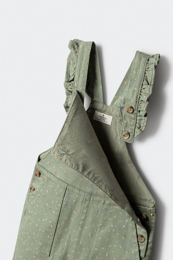 Springfield Kids Dugi kombinezon na tufne za devojčice Zelena