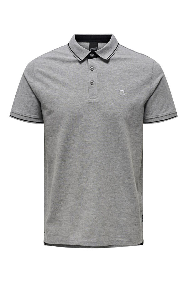 Only & Sons Short-sleeved polo shirt grey