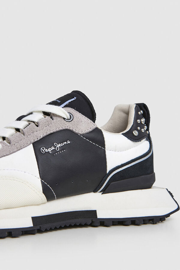 Pepe Jeans T&ecirc;nis com detalhes em Camur&ccedil;a cinzento