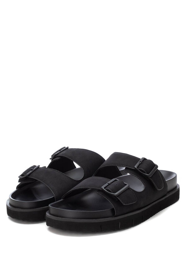 Springfield Black split leather Cro sandal  black