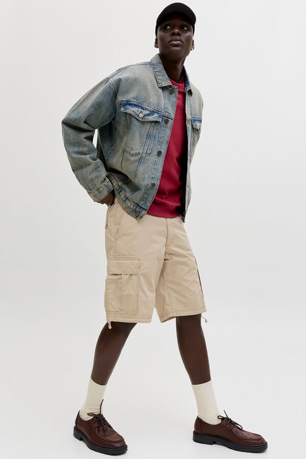 Jack & Jones Relaxed fit cargo Bermuda shorts grey