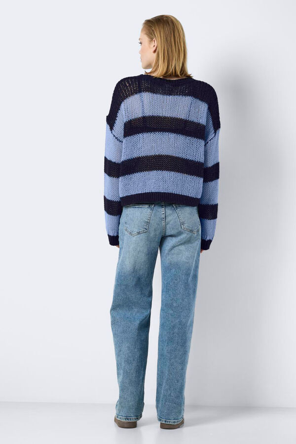 Springfield Striped sweater with long sleeve and round neckline  navy