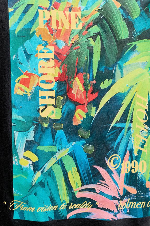 Jack & Jones T-shirt loose em algod&atilde;o preto