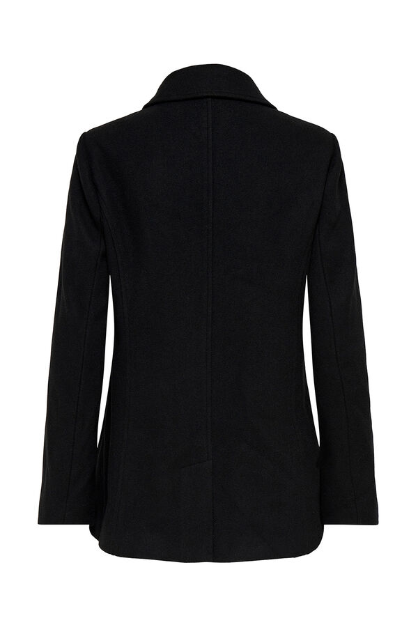 Only Sobretudo curto de pano preto