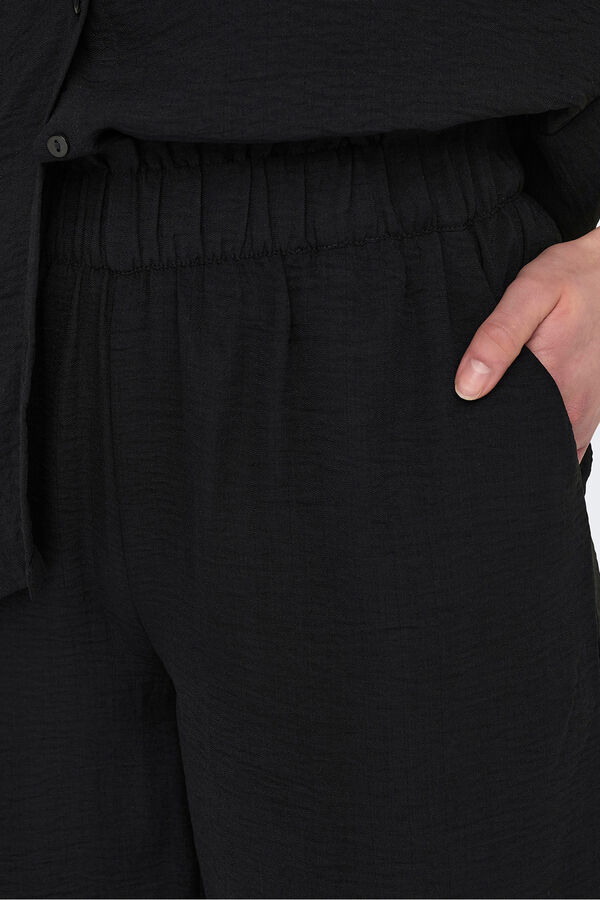 JDY Long wide trousers black