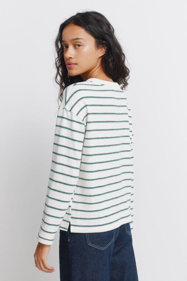 Springfield T-shirt &agrave; rayures marron