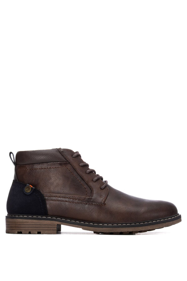 XTI Faux leather heeled ankle boot brown