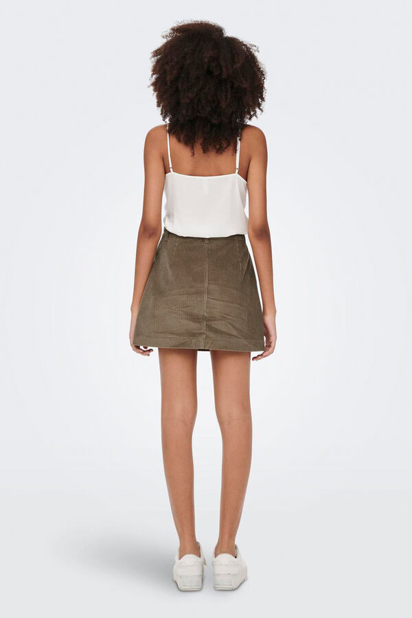 Only Saia curta de bombazina cru