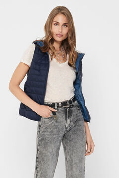 Only Ultraleichte wattierte Weste mit Kapuze