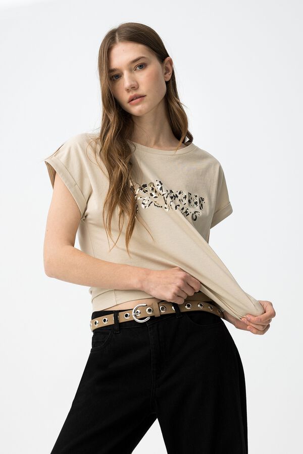 Tiffosi Printed T-shirt marron