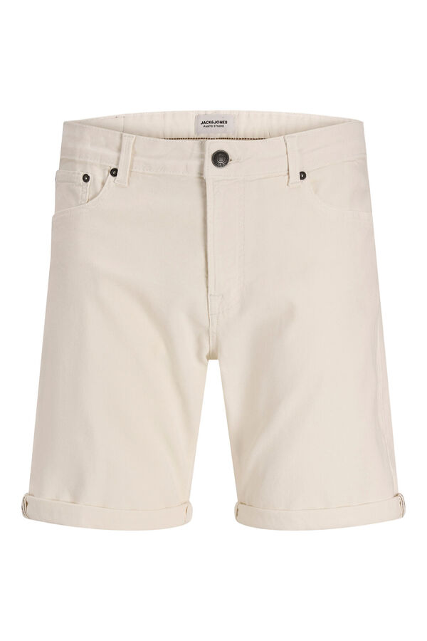 Jack & Jones Canvas chino Bermuda shorts white