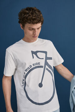 Springfield Keep Riding bike T-shirt ecru