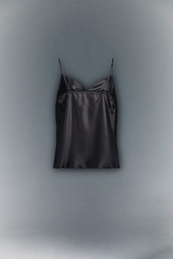 High Spirits Blusa Midnight Bloom preto