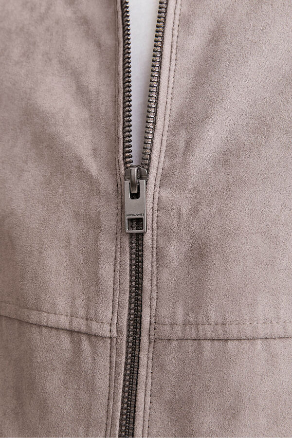 Jack & Jones Cazadora biker antelina gris