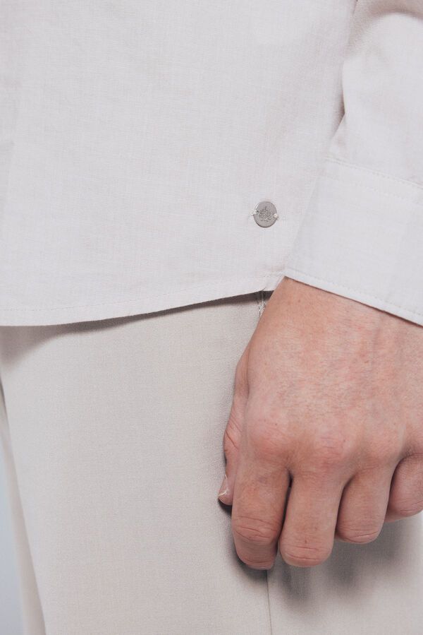 Springfield Cotton shirt with edging nude