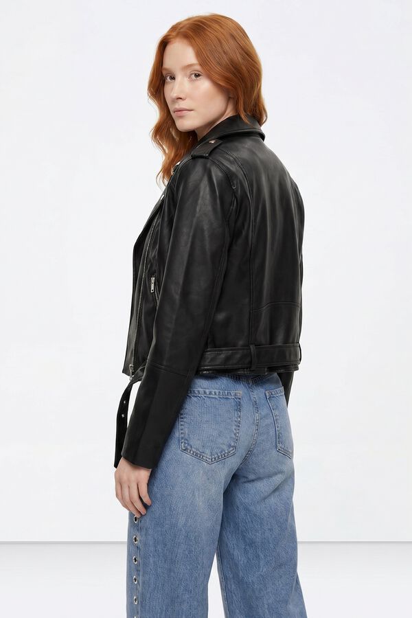 Tiffosi Young Short biker jacket black
