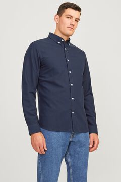JJ REBEL Baumwollhemd Regular Blau