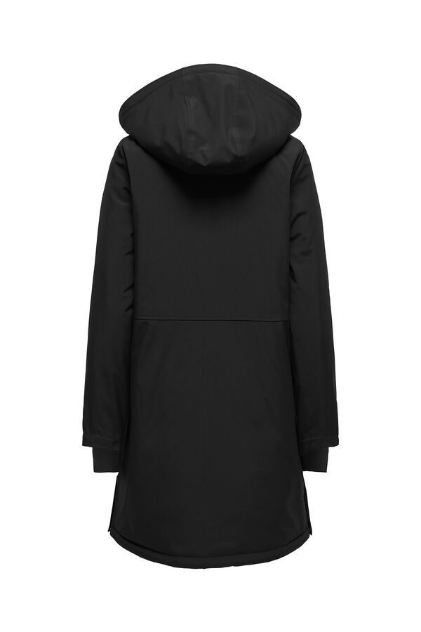 Only Short hooded parka black